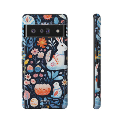 Bunnies Play Among Flowers - Google Pixel Case