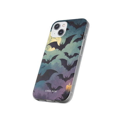 Glowing Bat Swarm iPhone 14 Case - Soft