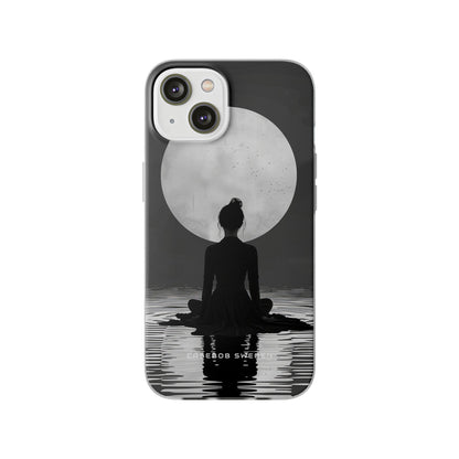 Zen Serenity Moon Reflection iPhone 14 - Flexi Phone Case