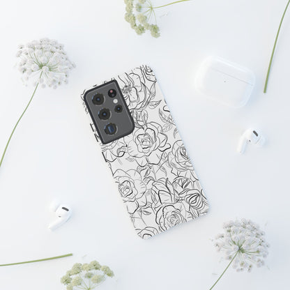 Intricate Rose Sketches - Samsung Case