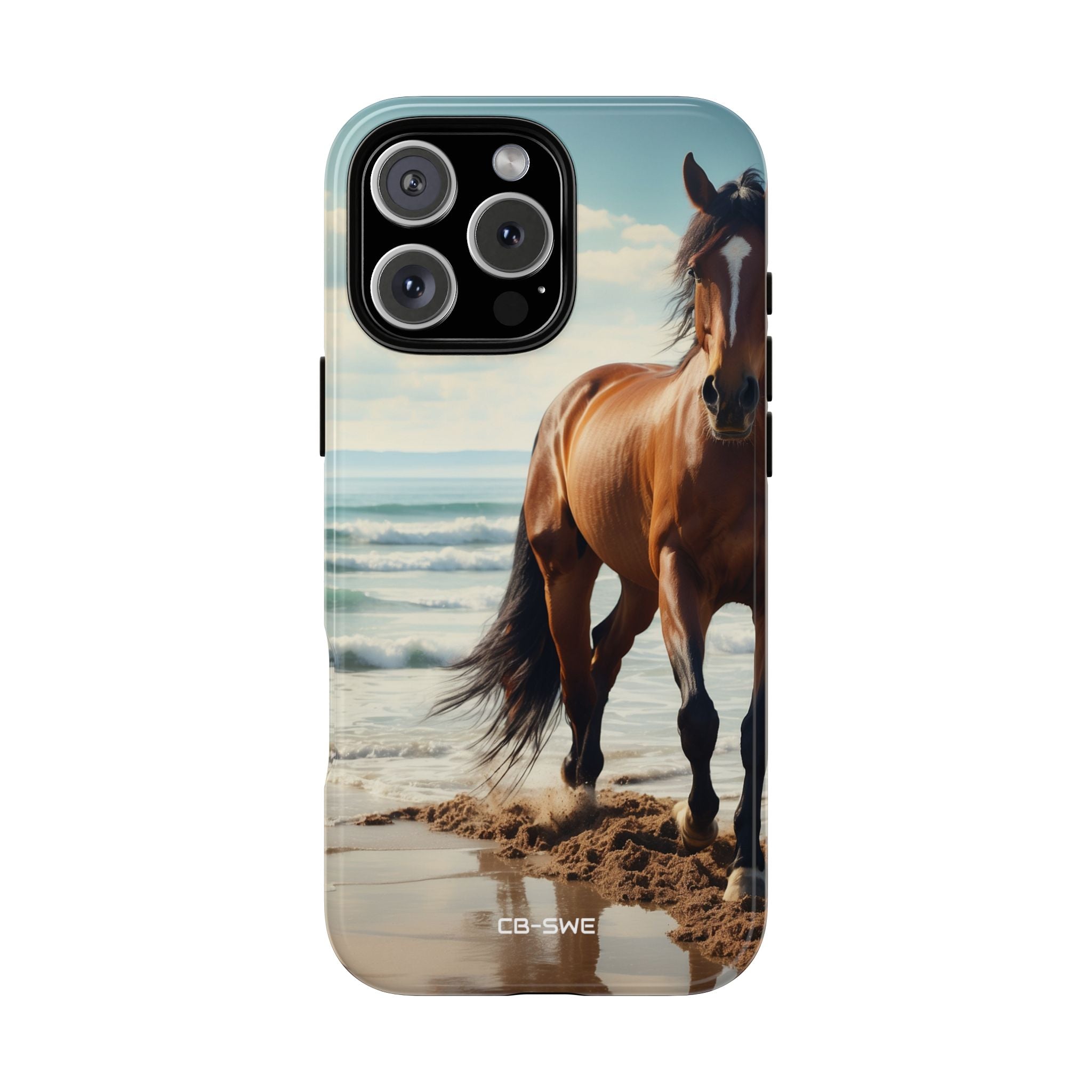Horse Gallops Shoreline - iPhone Case