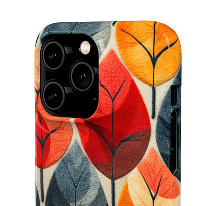 Autumn Leaf Design - Slim iPhone 14 Phone Case