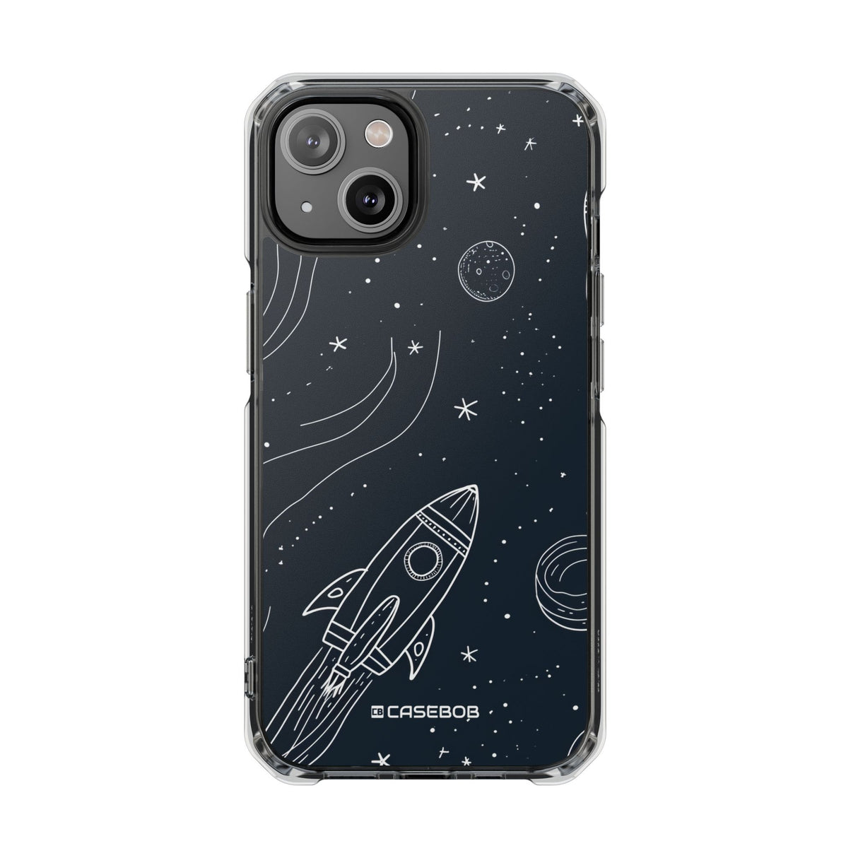 Cosmic Doodle Adventure - Phone Case for iPhone (Clear Impact - Magnetic)