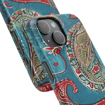 Vintage Paisley Elegance iPhone 15 - Schlanke Handyhülle