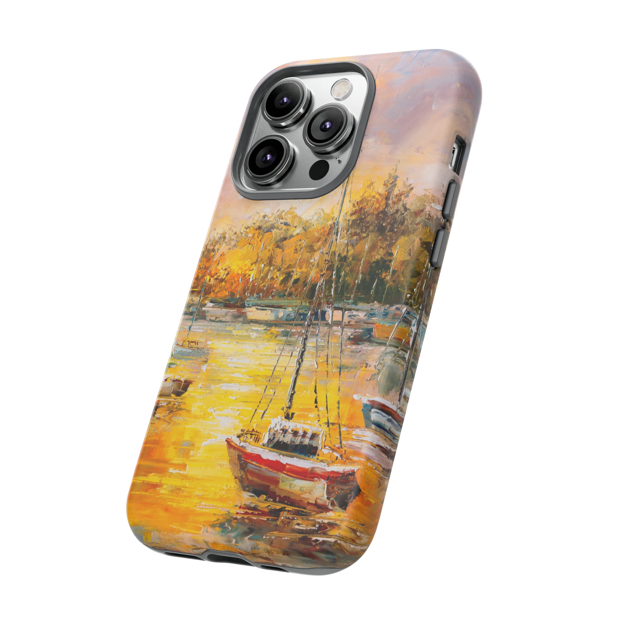 Oil Painting - Harbor View - Protective Phone Case