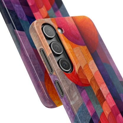 Purple Orange Abstract - Slim Samsung S23 Phone Case