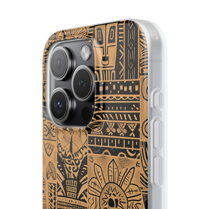 Tribal Faces iPhone 15 Pro Case - Soft