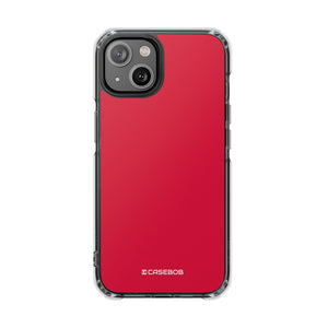 Crimson Red | Phone Case for iPhone (Clear Impact Case - Magnetic)