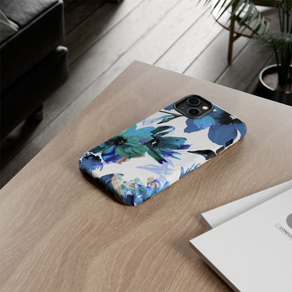 Blue Blossom Radiance iPhone 14 Plus Case - Tough