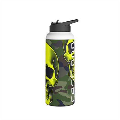 Neon Skull Camo - Stainless Steel Water Bottle