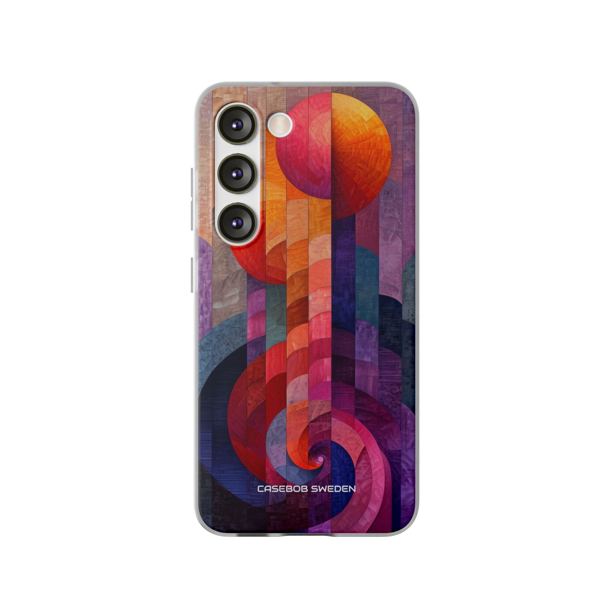 Purple Orange Abstract - Flexi Samsung S23 Phone Case