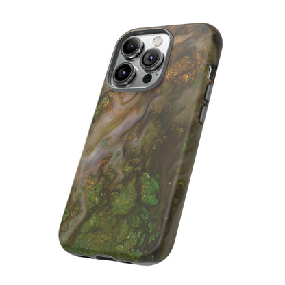 Smaragd Green Ink Art - Protective Phone Case