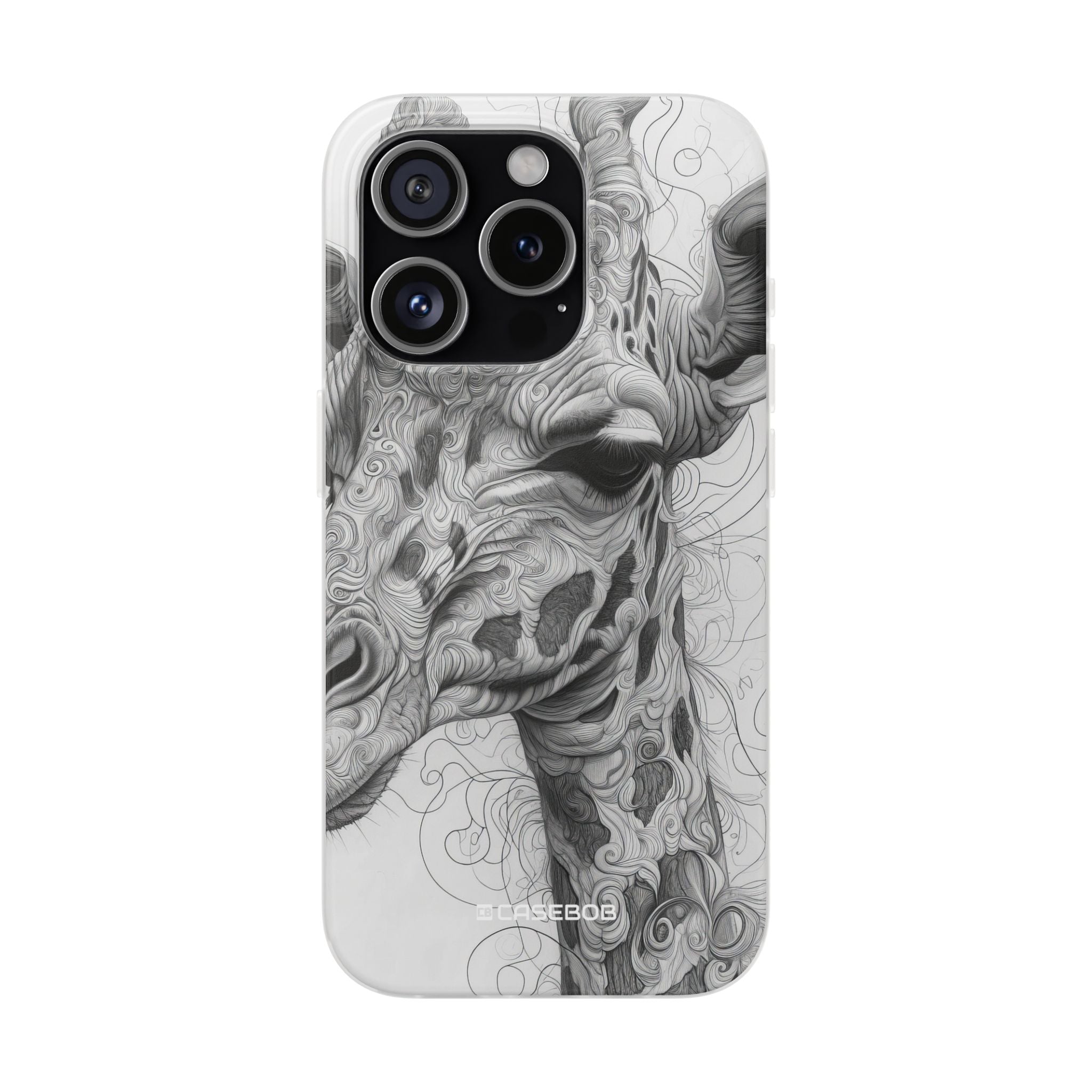 Monochrome Giraffe | Flexible Phone Case for iPhone