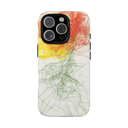 Fiery Blossom Tangle iPhone 16 - Tough