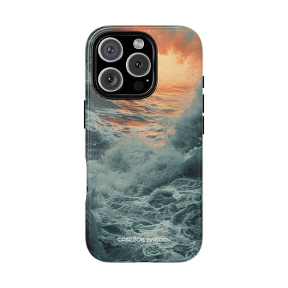 Fiery Wave Power - Tough iPhone 16 Phone Case