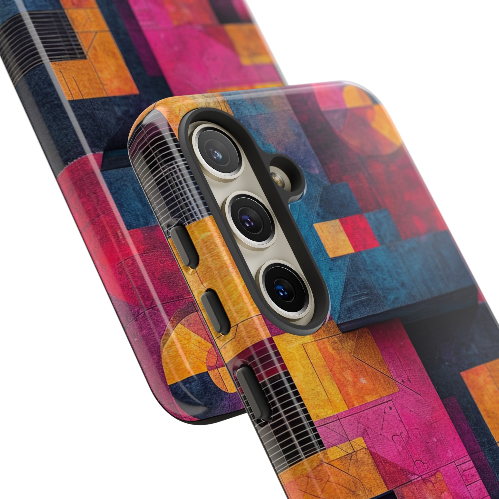 Electric Geometric Vibes - Protective Phone Case