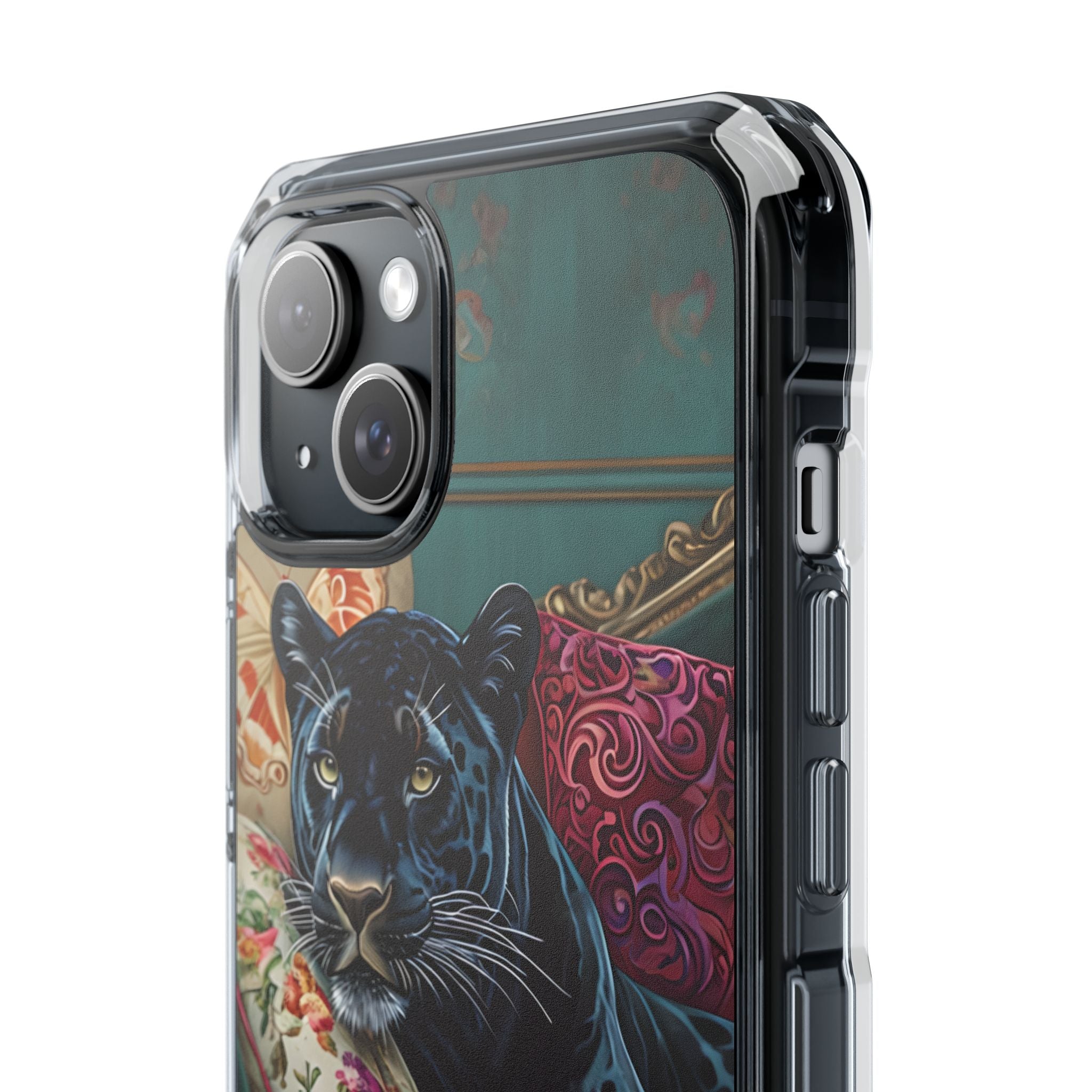 Panther on Vintage Chaise iPhone Case - Impact