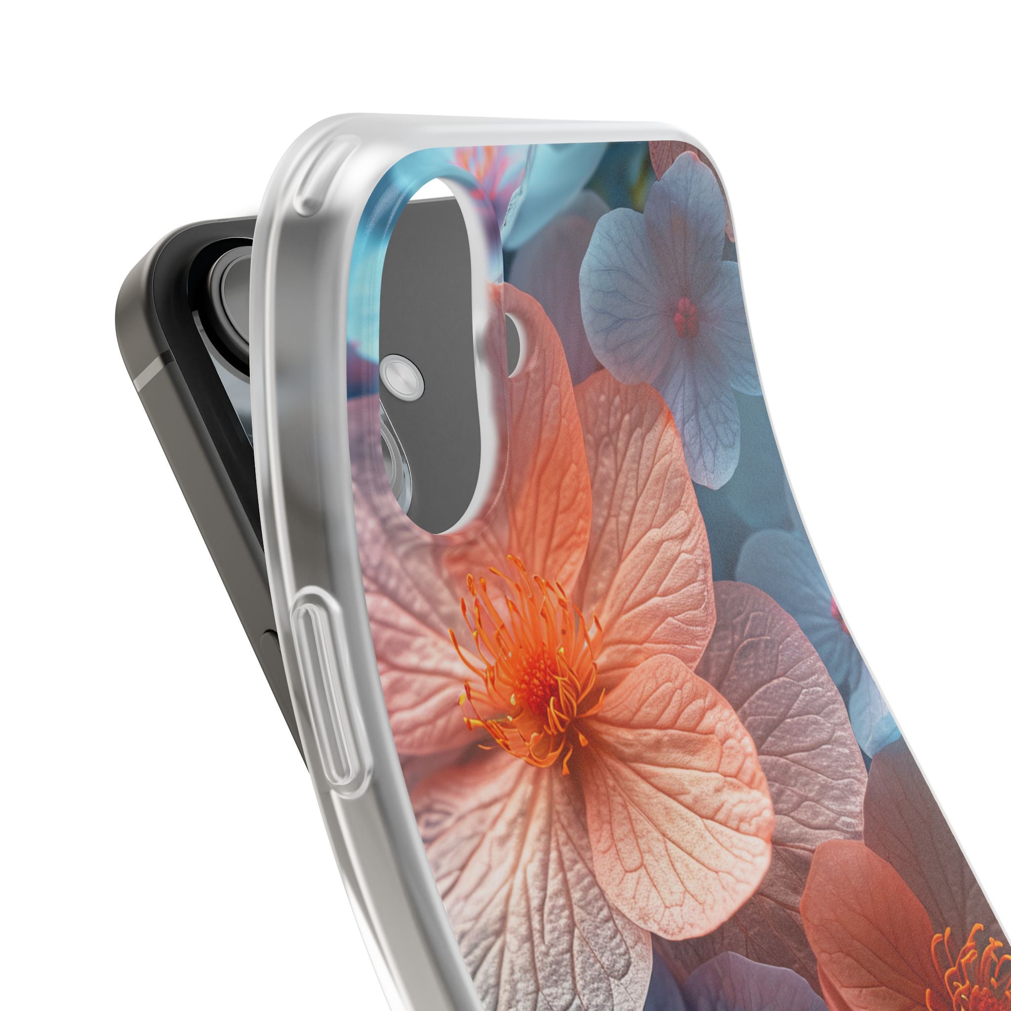 Peach Blossom Serenity - Flexi iPhone 16 Phone Case