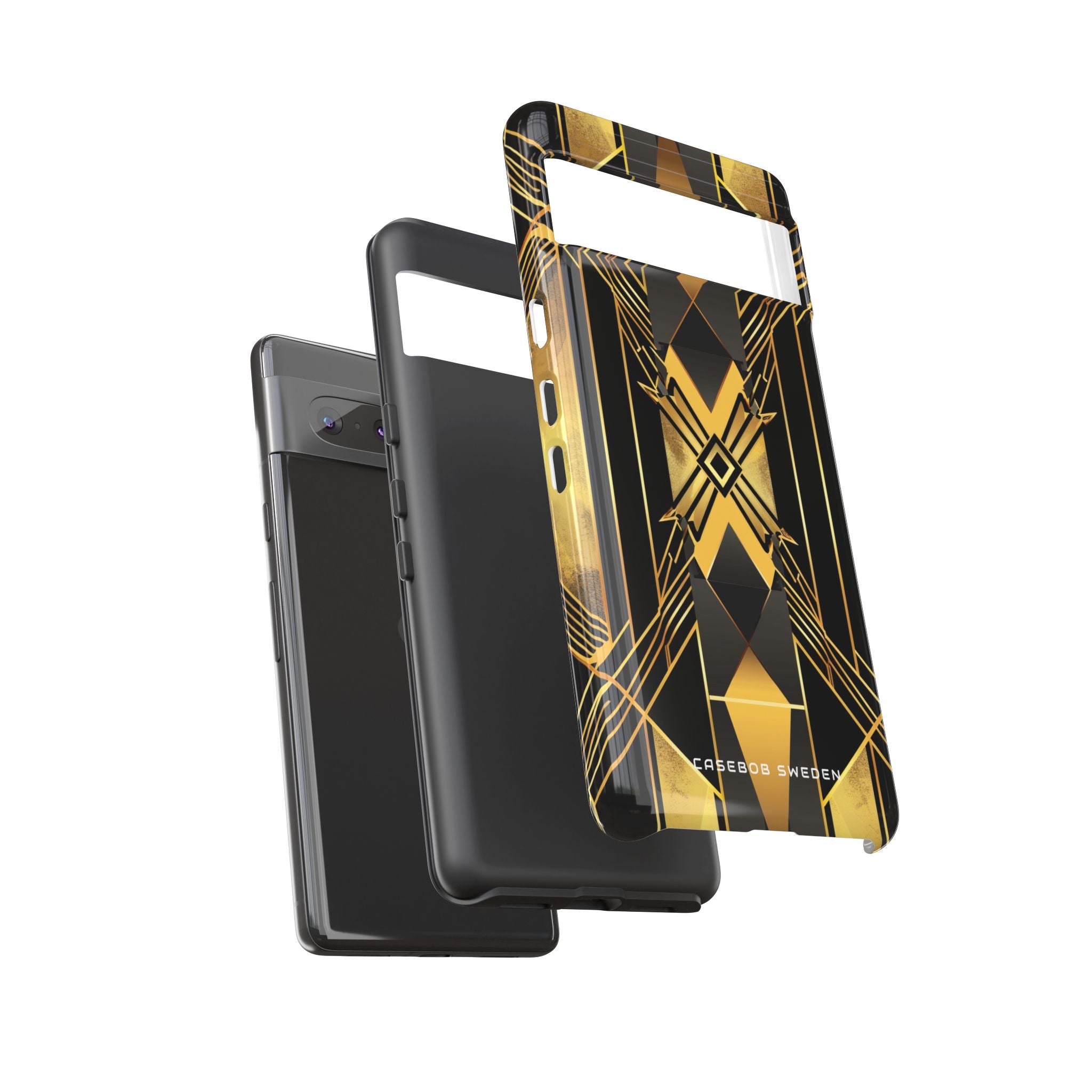 Golden Geometric Elegance Google Pixel 7 - Tough Phone Case