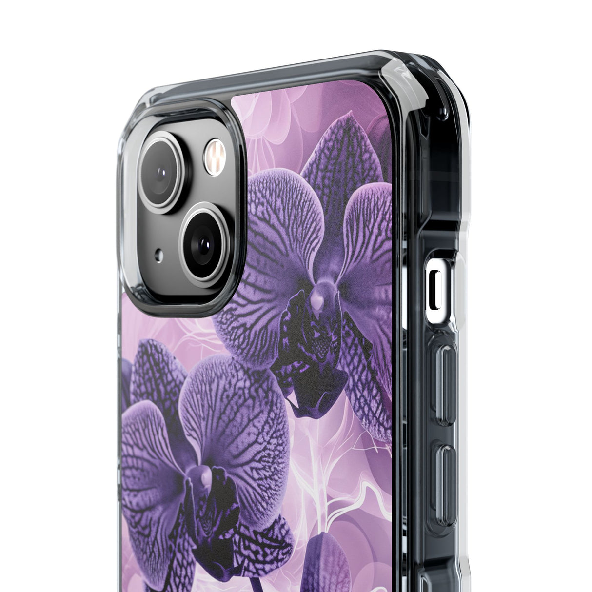 Radiant Orchid Design | Handyhülle für iPhone (Clear Impact Case – magnetisch) 