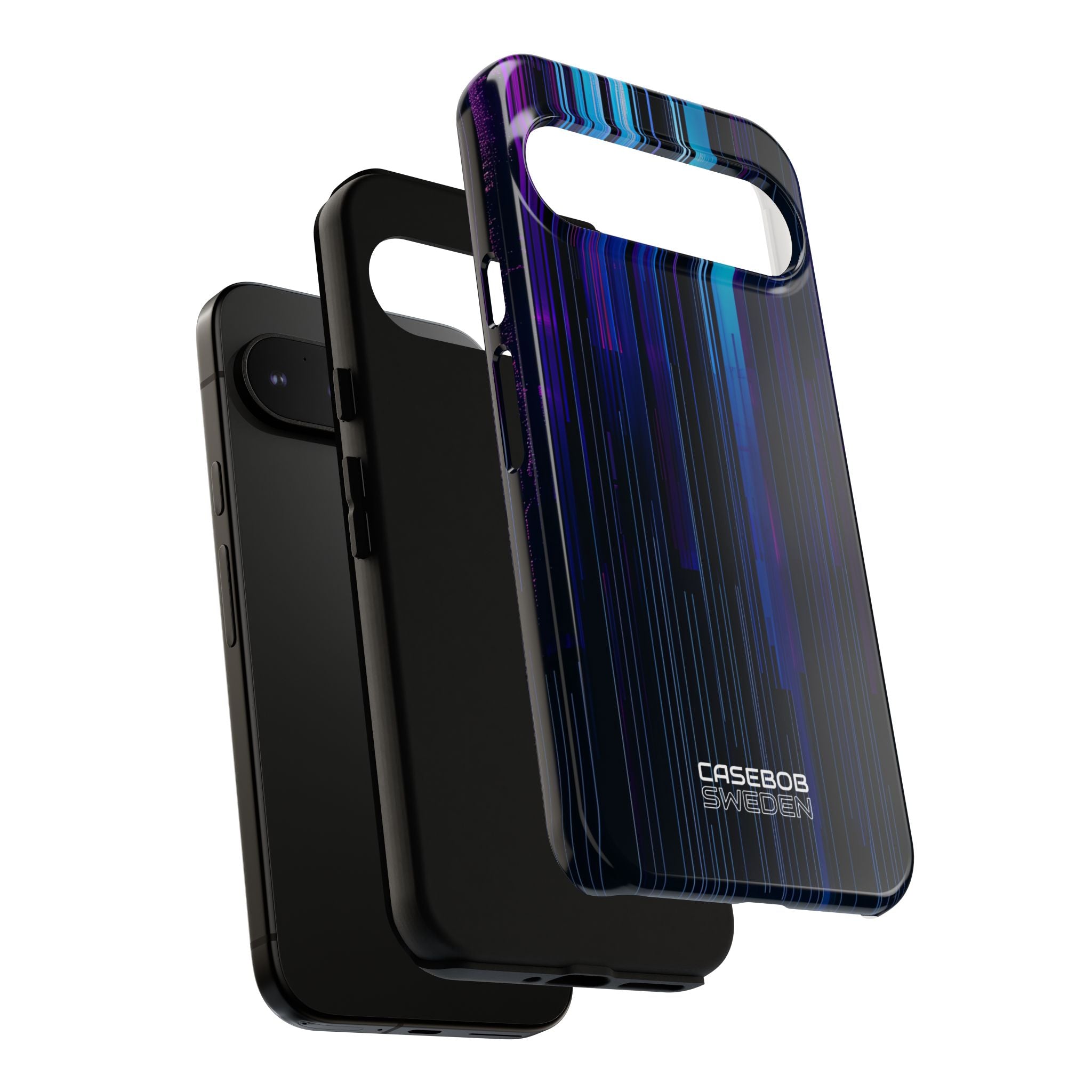 Neon Glitch Stripes Google Pixel 9 - Tough