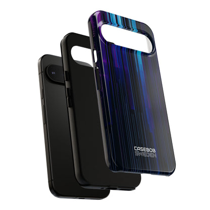 Neon Glitch Stripes Google Pixel 9 - Tough