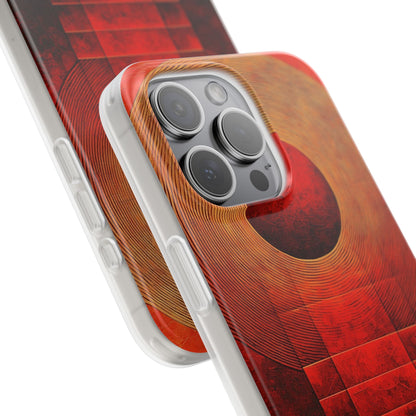 Crimson Orbit iPhone 15 Pro Max Case - Soft