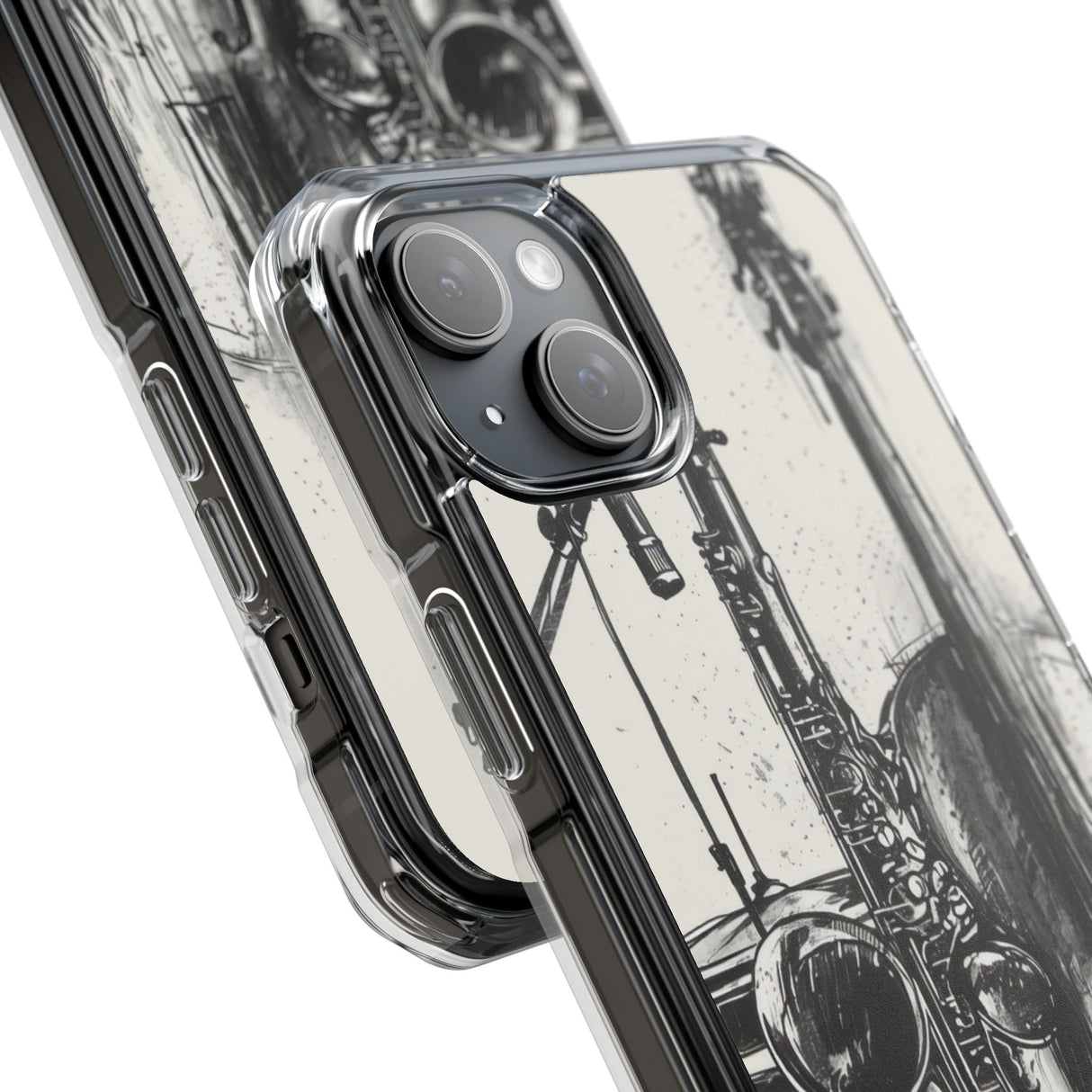 Jazz Ink Expressions - Phone Case for iPhone (Clear Impact - Magnetic)