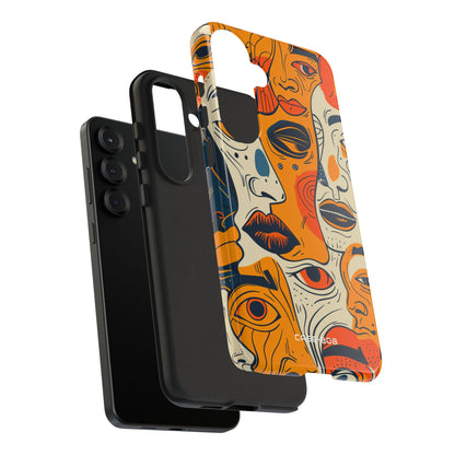 Tangled Faces Sunset Samsung S25 Plus Case - Tough