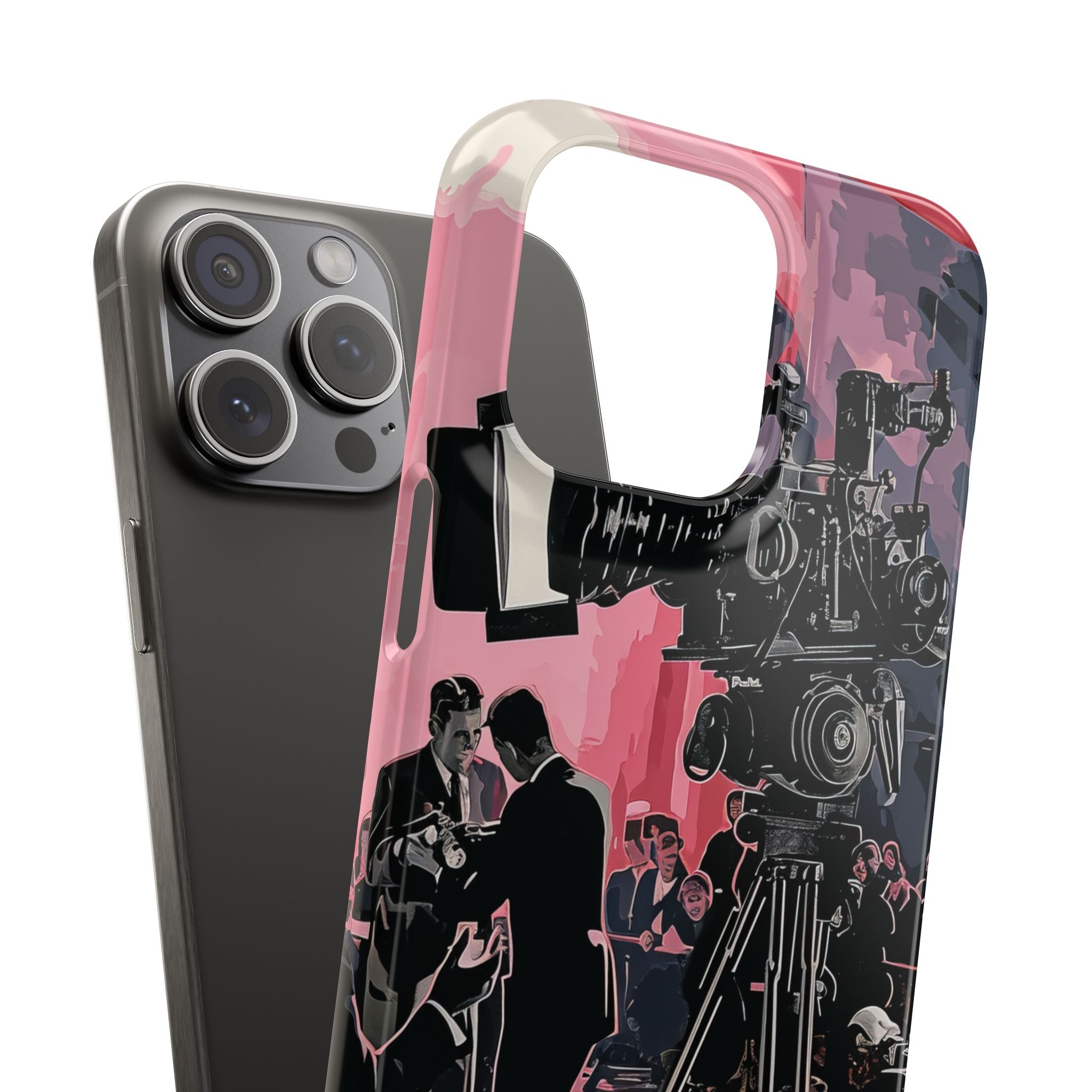 Retro Cinematic Spotlight iPhone 15 - Slim Phone Case