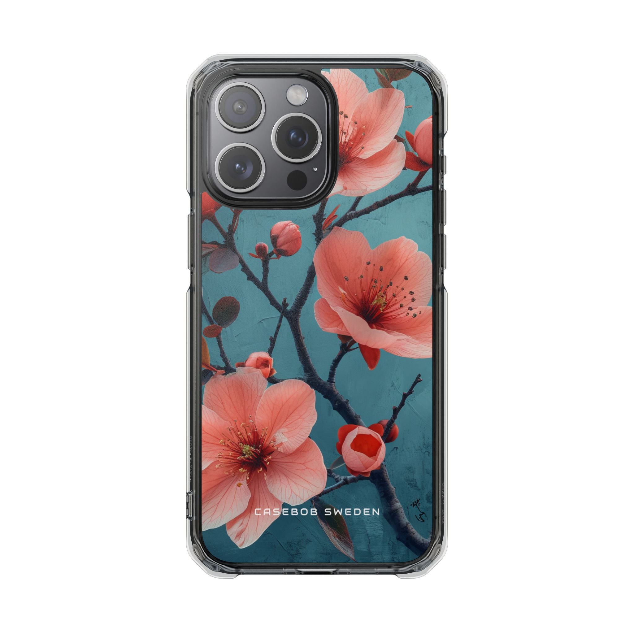 Floral Harmony Burst iPhone 15 - Clear Impact Phone Case