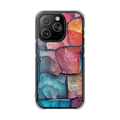 Cracked Earth Mosaic - Clear Impact iPhone 14 Phone Case