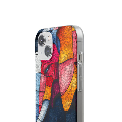 Elephant Mosaic iPhone 14 Case - Soft