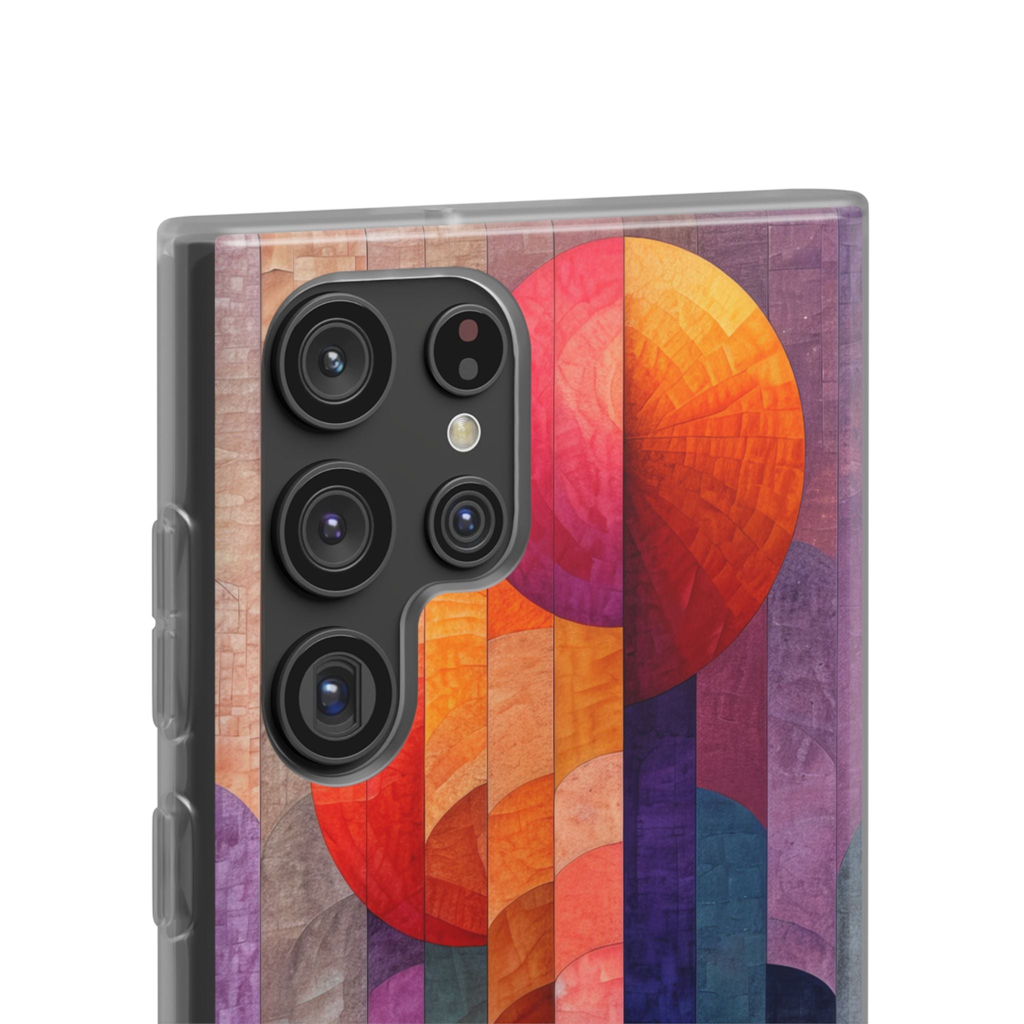 Purple Orange Abstract - Flexi Samsung S22 Phone Case