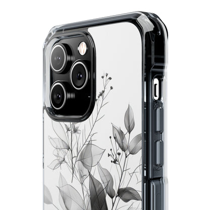 Veined Leaves Gray iPhone 14 Pro Max Case - Impact