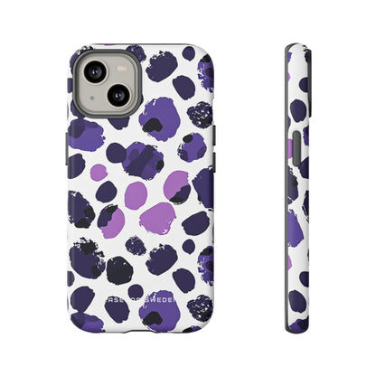 Purple Inkblots iPhone 14 - Tough Phone Case