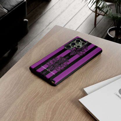 Gothic Elegance with Vertical Stripes and Ornamental Motifs Samsung S23 - Tough Phone Case