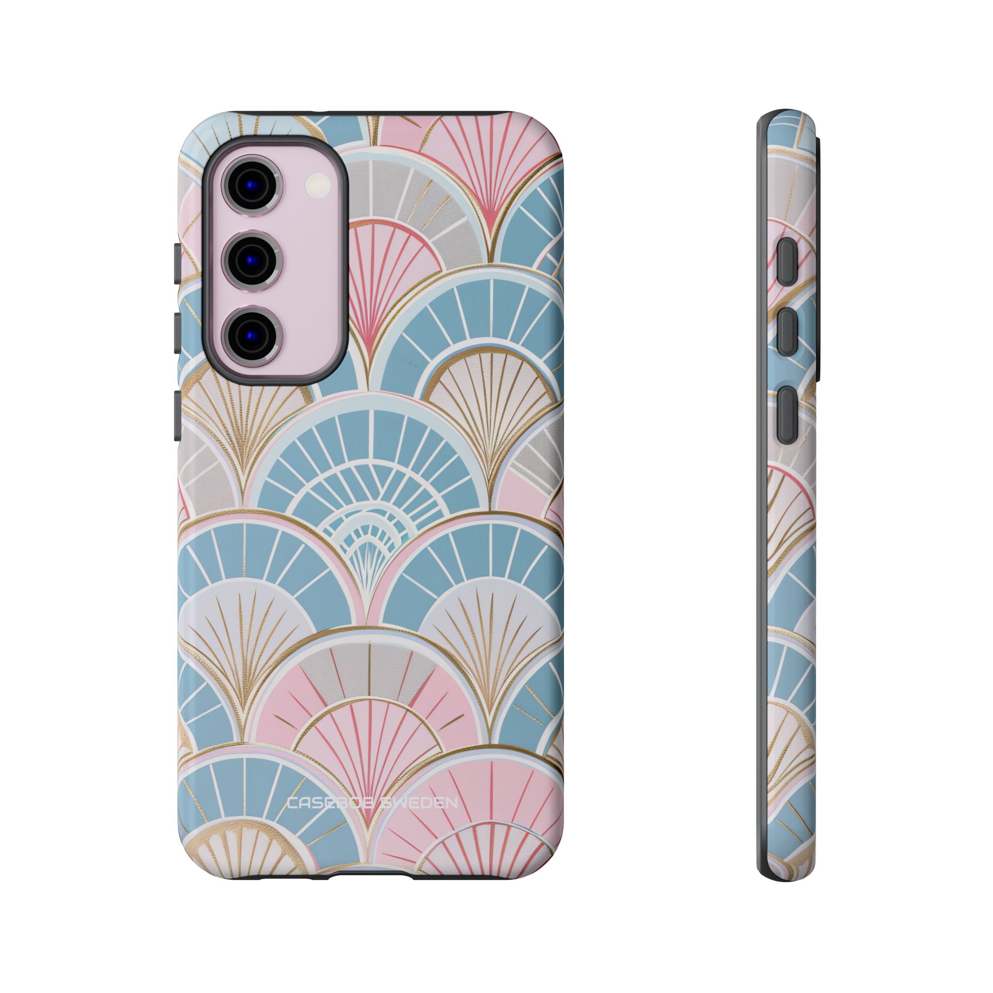 Art Deco Pastel Fan Pattern - Tough Samsung S23 Phone Case