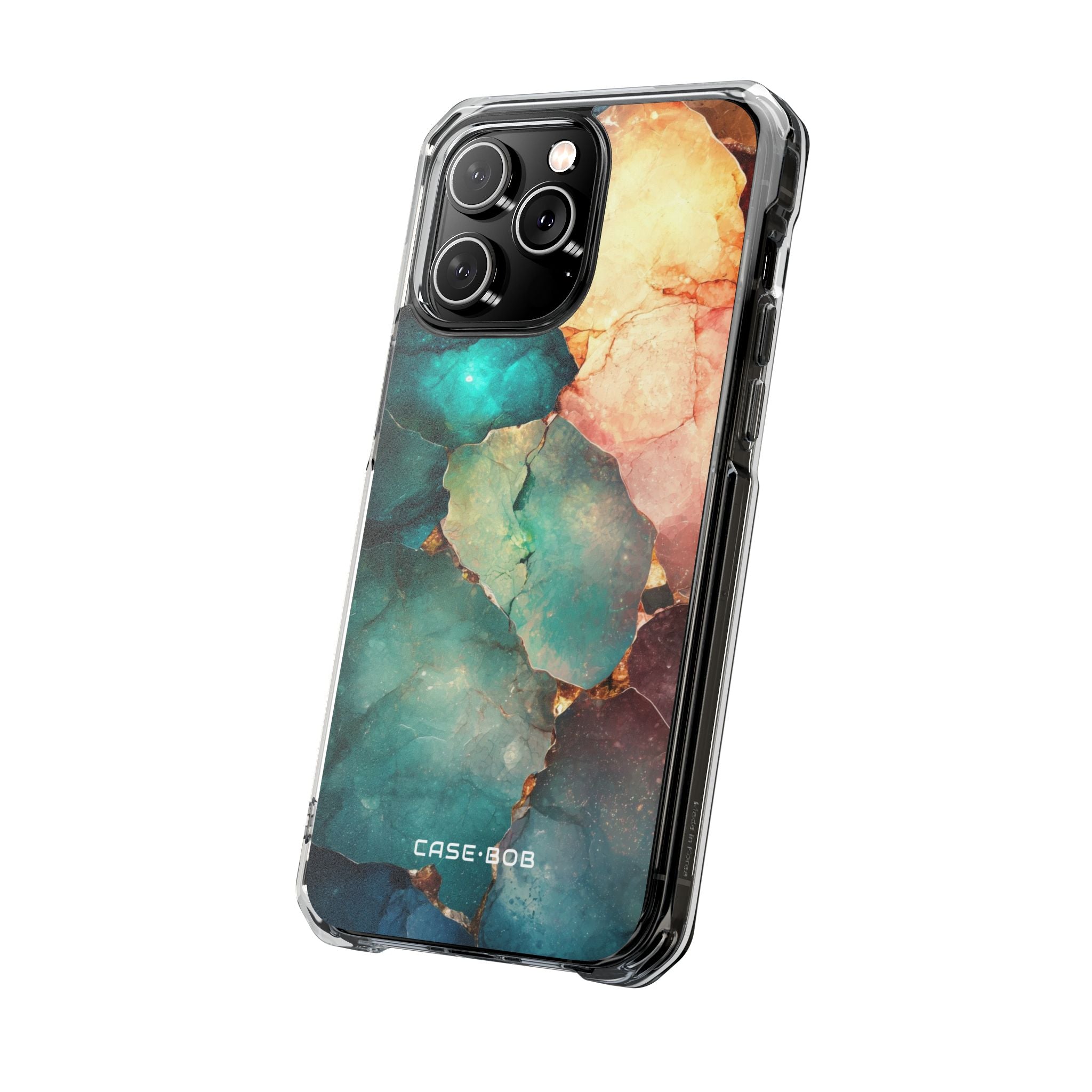 Teal Mosaic Veins iPhone 14 Pro Max Case - Impact