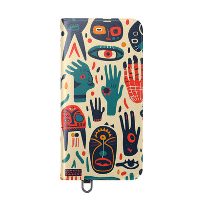 Tribal Faces - Samsung S25+ Case - Lompakko