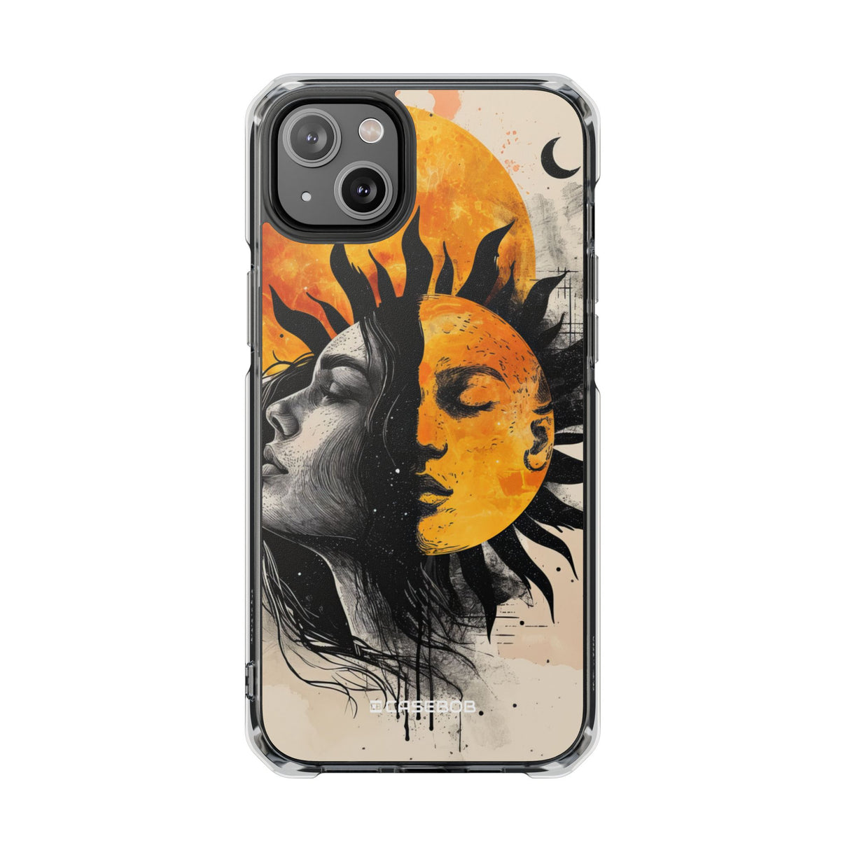 Sunlit Duality - Phone Case for iPhone (Clear Impact - Magnetic)