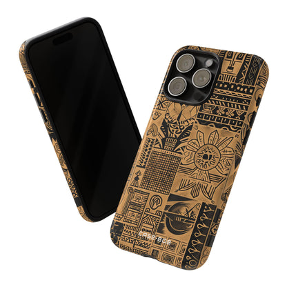 Tribal Faces iPhone 15 Pro Max Case - Tough