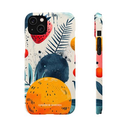 Vibrant Fruit Canvas - Slim iPhone 14 Phone Case