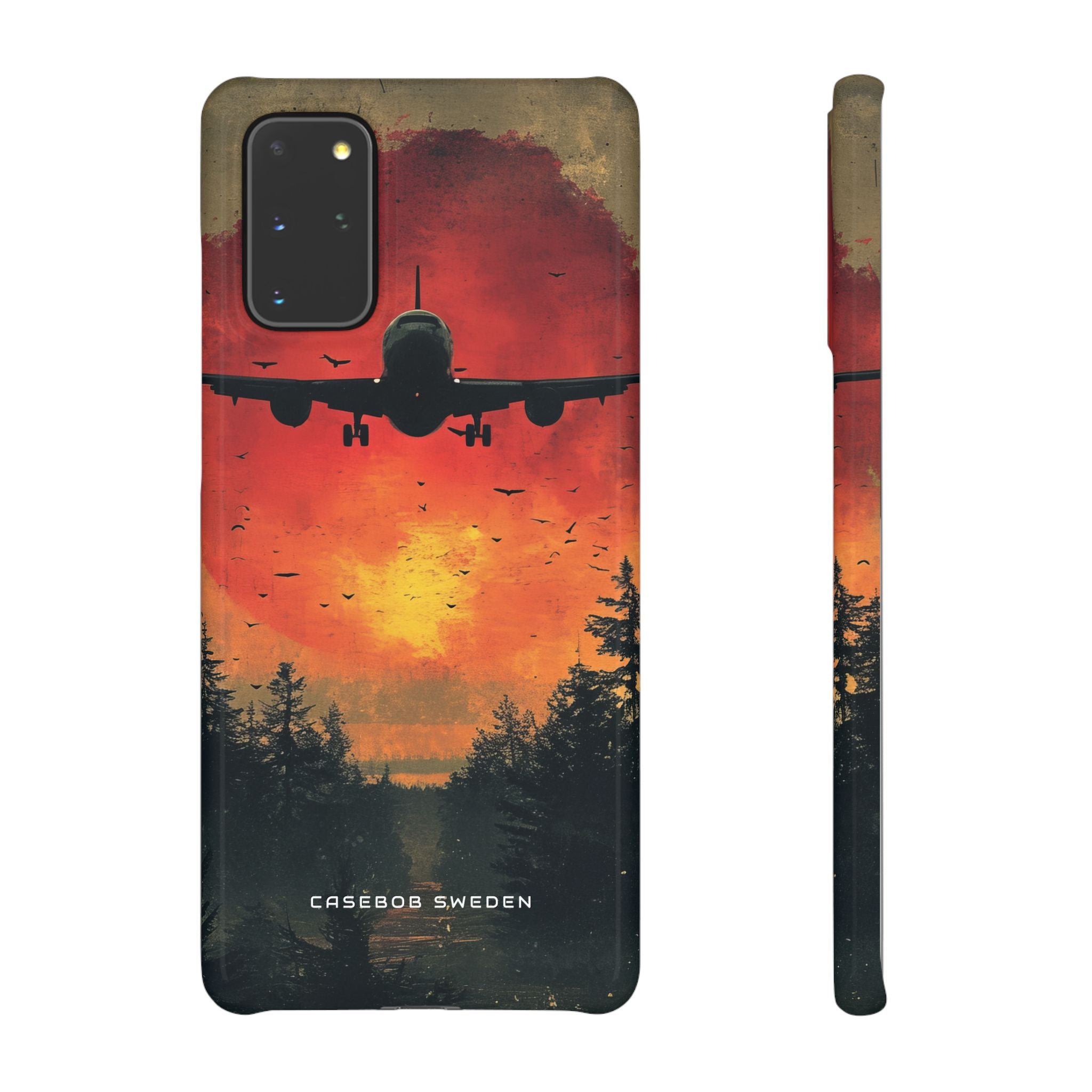 Vintage Sunset Airplane Silhouette Samsung S20 - Slim Phone Case