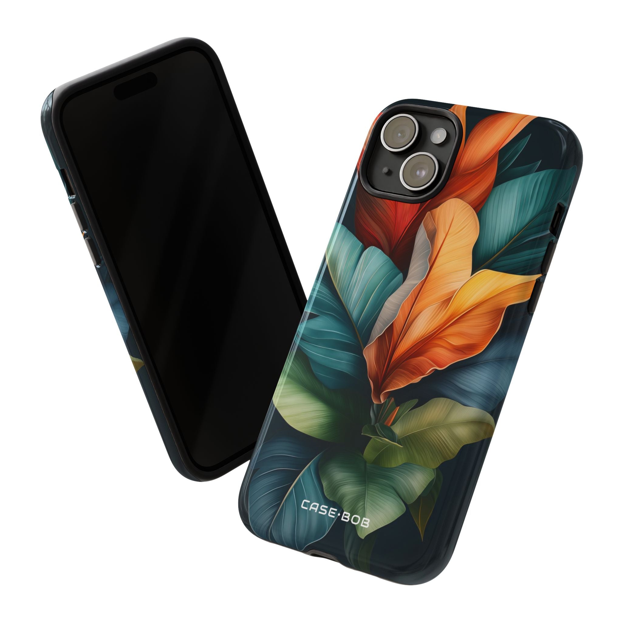 Tropical Leafburst iPhone 15 Plus Case - Tough