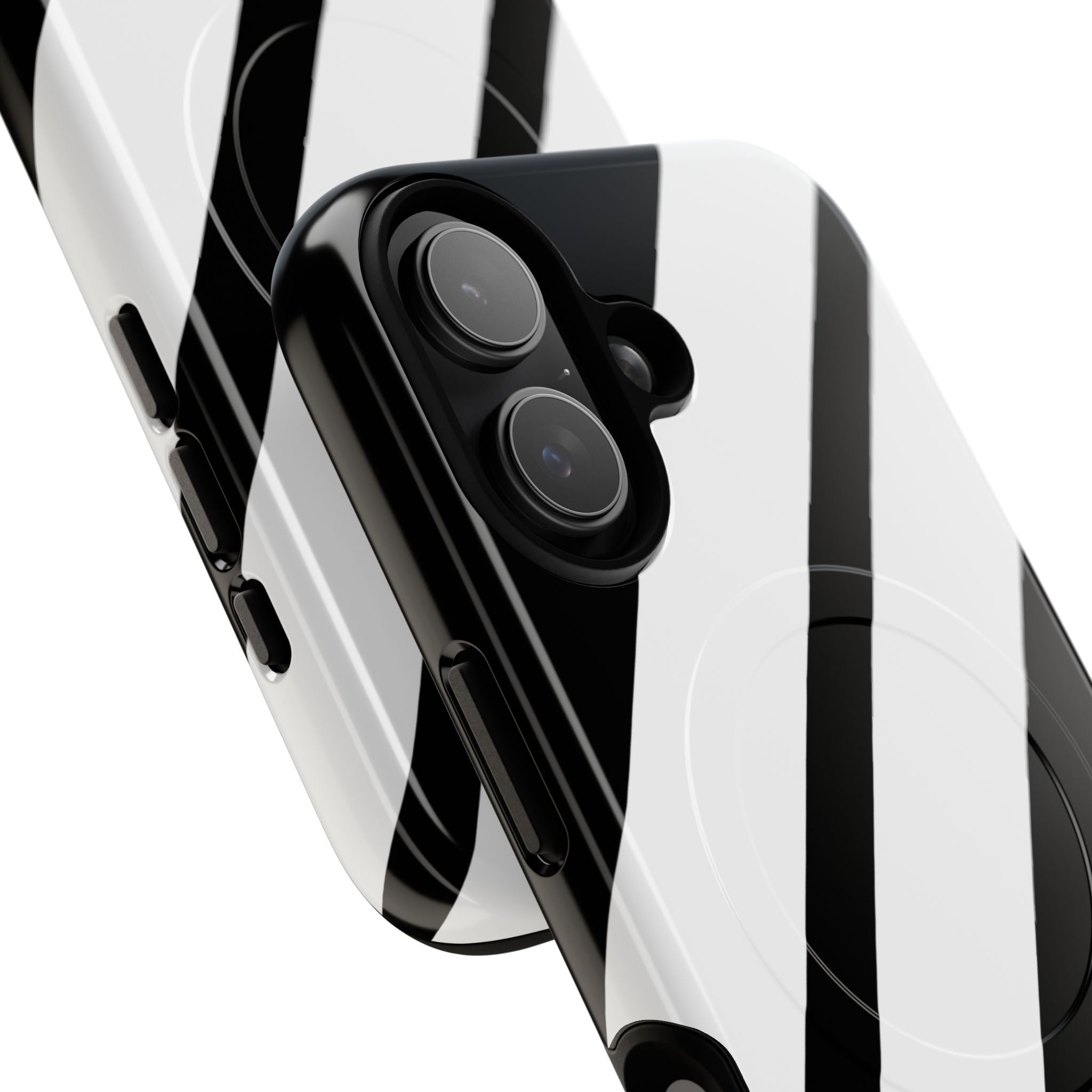 Diagonal Bands Noir iPhone 17 Case - Tough+