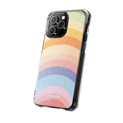 Pastel Rainbow Bands iPhone 14 Pro Max Case - Impact