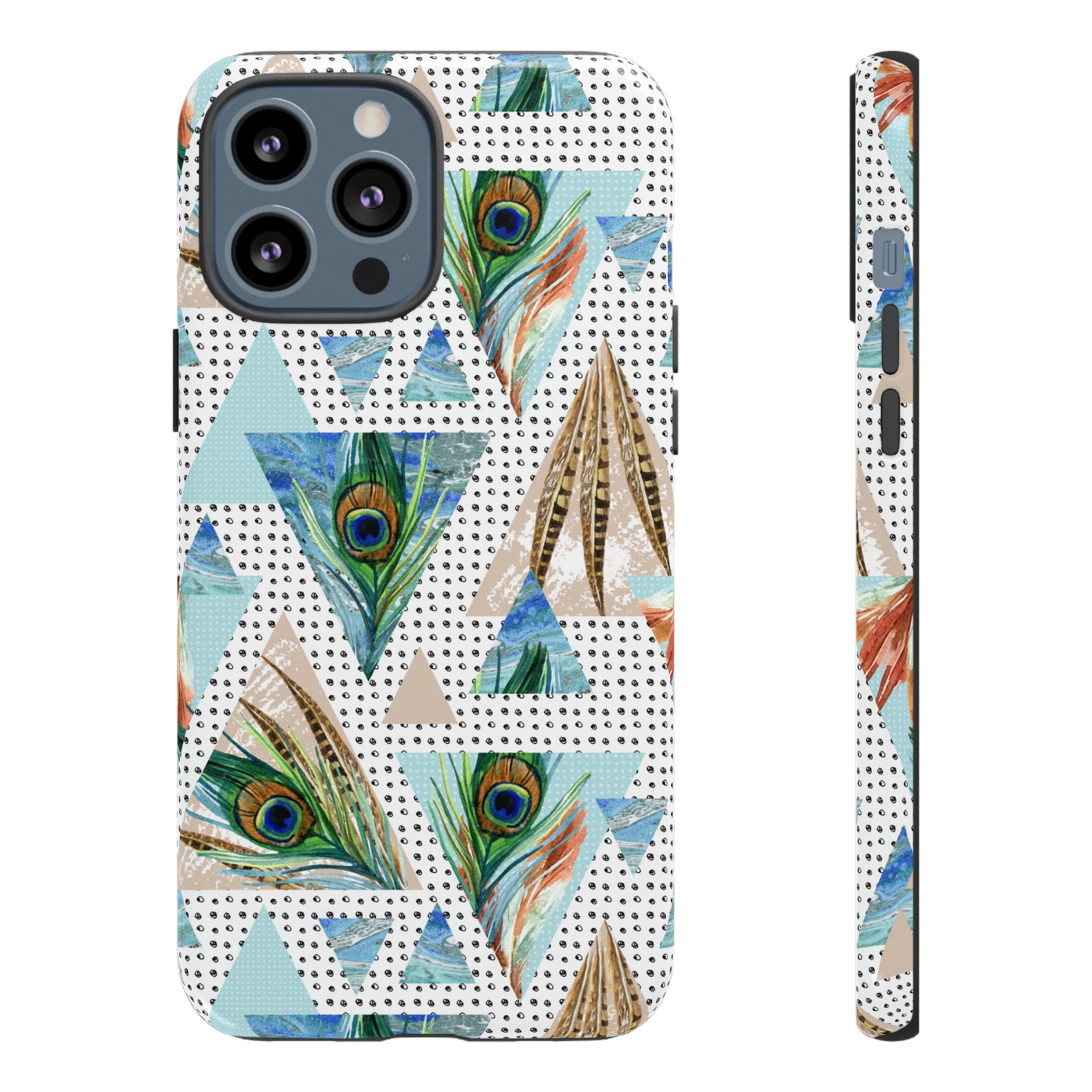 Peacock Feathers - Protective Phone Case