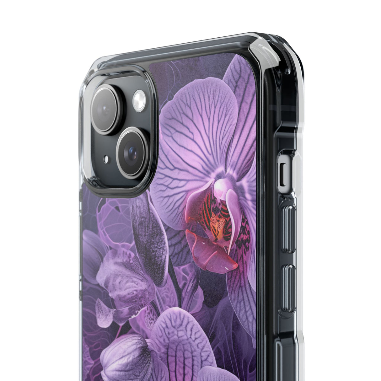 Radiant Orchid Design | Handyhülle für iPhone (Clear Impact Case – magnetisch) 