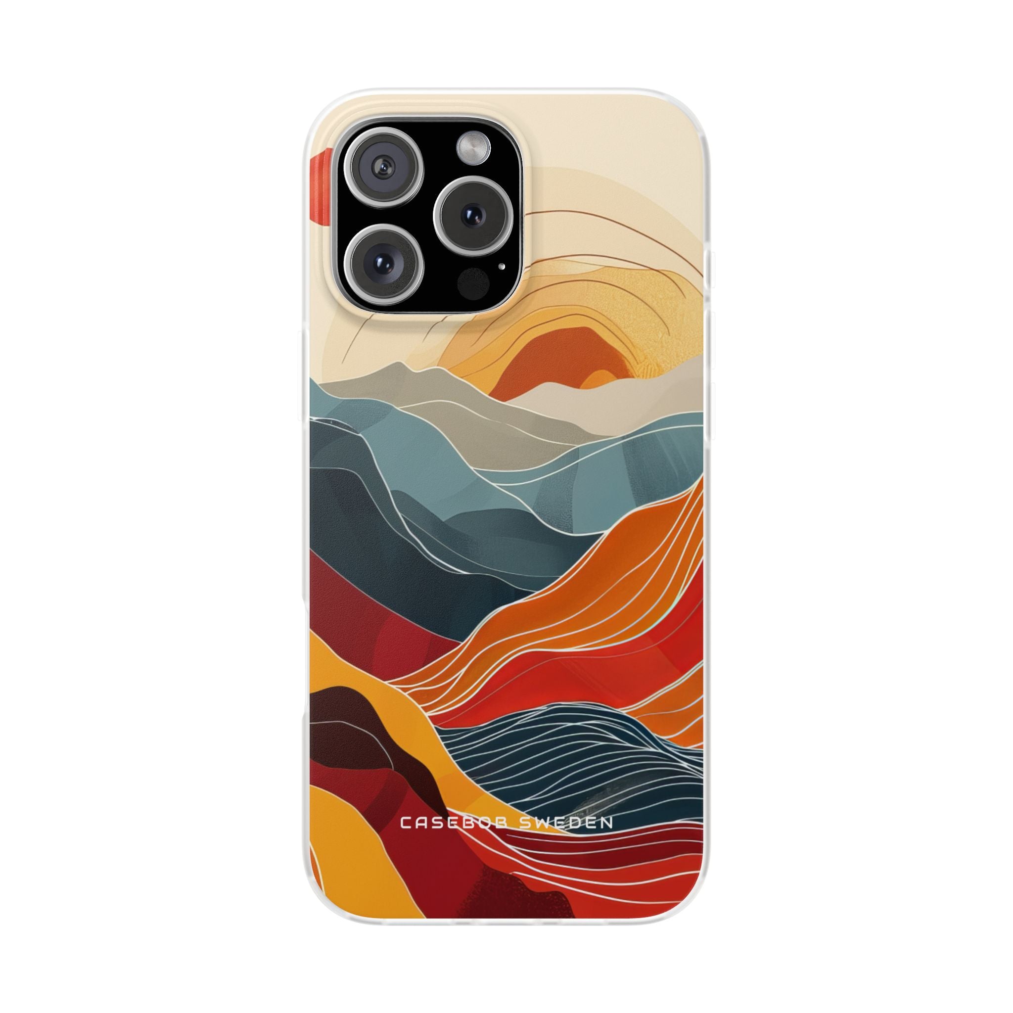 Harmonic Flow of Lines and Color iPhone 16 - Flexi Phone Case